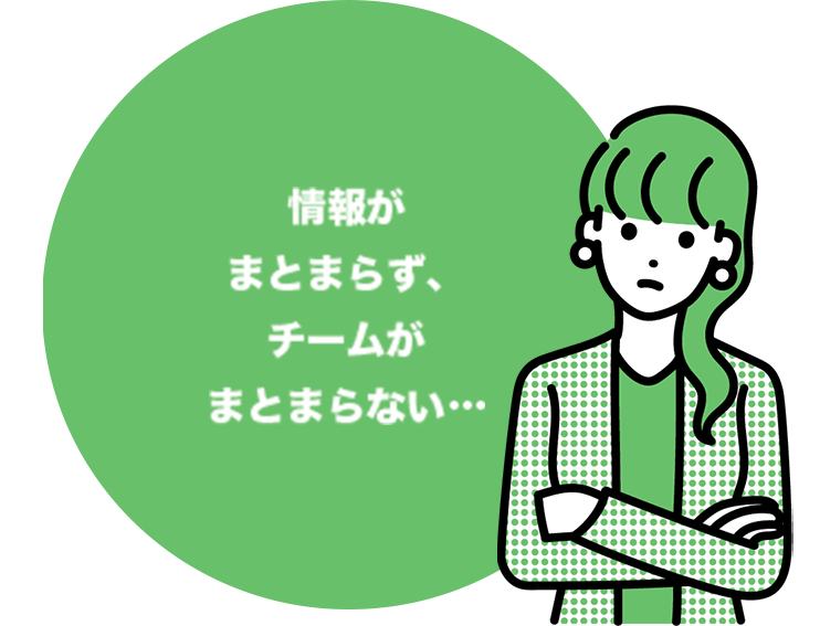 情報がまとまらず、チームがまとまらない​…​